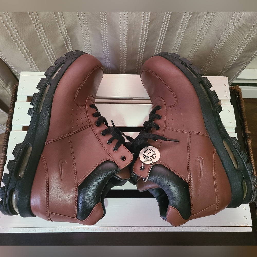 NIKE AIR MAX GOADOME BROWN LEATHER ACG BOOTS SIZE 11 - Picture 12 of 16